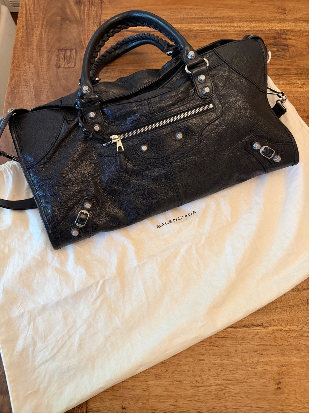 Vintage Balenciaga Part-Time City Bag in Black